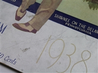 1938 PGA Champ at Shawnee Program Signed by Winner Paul Runyan, Sam Snead, & others JSA ALOA
