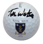 Tom Watson Signed Royal Troon Logo Golf Ball JSA #Y85061