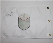 Tom Watson Signed World Golf Hall of Fame Embroidered Flag JSA #Y76690