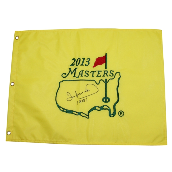 Ian Woosnam Signed 2013 Masters Embroidered Flag JSA ALOA