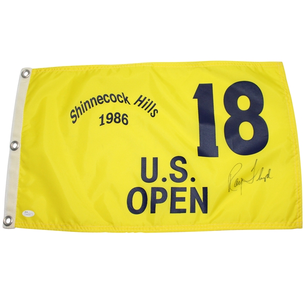 Ray Floyd Signed 1986 US Open at Shinnecock Hills Yellow Flag JSA #N48524