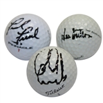 Ernie Els, Fred Funk, & Hal Sutton Signed Golf Balls JSA ALOA