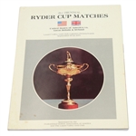 1975 Ryder Cup Matches at Laurel Valley GC Program - USA 21-11