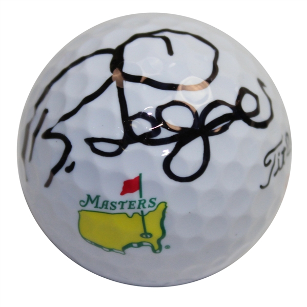 Bernhard Langer Signed Masters Logo Golf Ball JSA ALOA