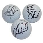 Steve Stricker, Lee Westwood, & Henrik Stenson Signed Golf Balls JSA ALOA