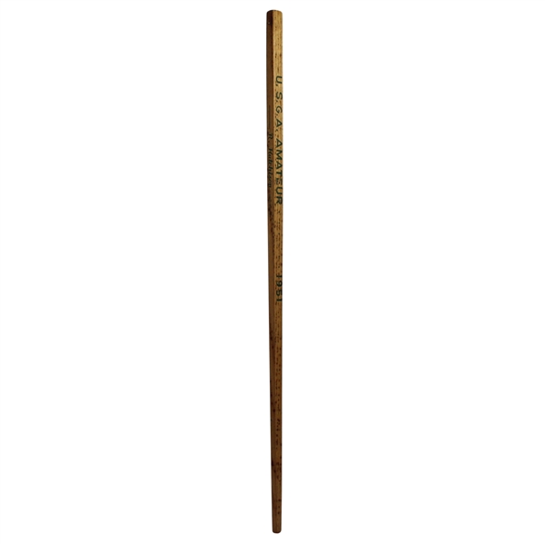 Ralph Hutchisons Wood Stimpmeter from 1951 US Amateur at Saucon Valley