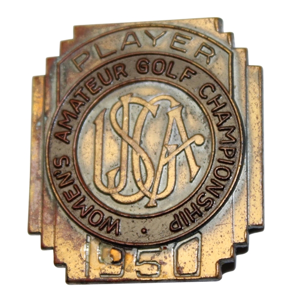 1950 Womens US Amateur at Atlanta Athletic Club Contestants Badge - Beverly Hanson Winner