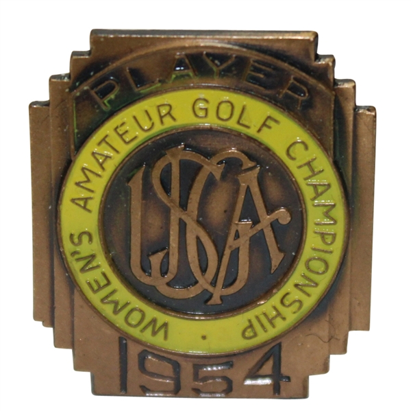 1954 Womens US Amateur at Alleghany CC Contestants Badge - Barbara Romack Winner