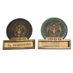 1965 & 1966 Womens US Amateur Contestants Badges - Ashley & Carner Winners