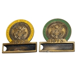 1972 & 1973 Womens US Amateur Contestants Badges - Budke & Semple Winners