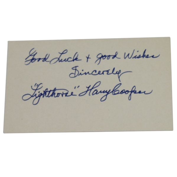 Vintage "Lighthouse" Harry Cooper Signed 3x5 Cut with Wire Photo JSA ALOA