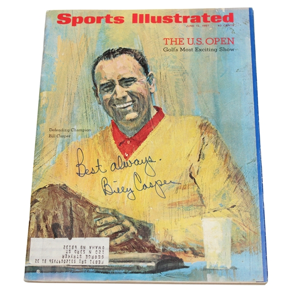 Billy Casper Signed 1967 Sports Illustrated Magazine JSA ALOA
