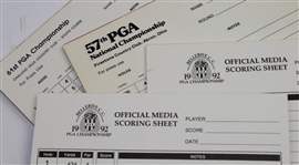 Lot of Four PGA Championship Press Score-sheet Pads - 1975, 1978, & 1992(x2)
