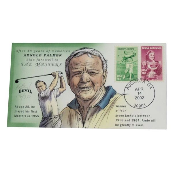 2002 Arnold Palmer 48 Masters Commemorative Cachet #176/350 - Kendal Bevil