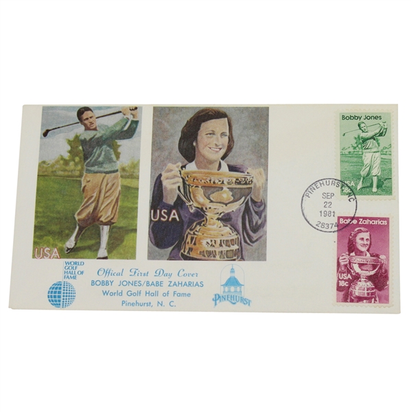 1981 Official FDC Bobby Jones & Babe Zaharias World Golf Hall of Fame #1481