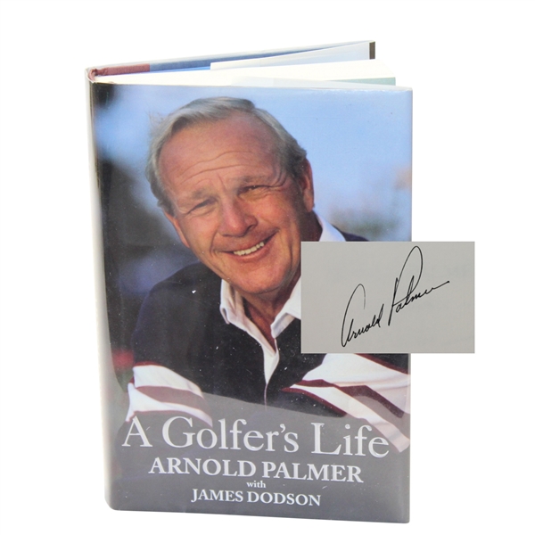 Arnold Palmer Signed 1st Ed A Golfers Life Also Signed by Author Dodson JSA ALOA