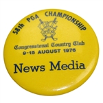 1976 PGA Championship at Congressional CC News Media Pin - Dave Stockton Winner