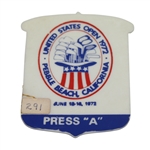 1972 US Open at Pebble Beach Press "A" Badge #224 - Jack Nicklaus Winner