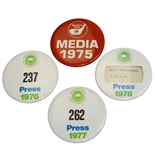 1975, 1976, 1977, & 1978 Westchester Classic Press Pins