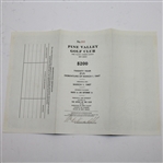 1947 Pine Valley Golf Club Bond Certificate #260 for $200