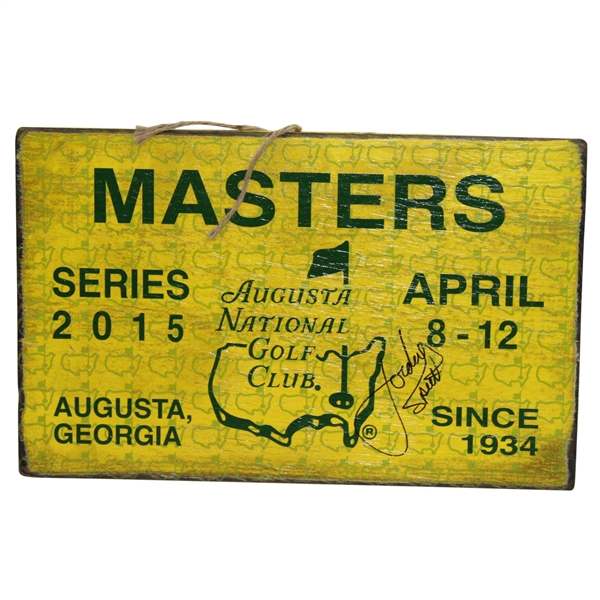 Jordan Spieth Signed 2015 Masters Badge Sign - Full Signature PSA Y08939