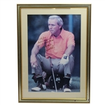 Arnold Palmer Signed Large 12" x 18" Color Photo - Framed JSA ALOA