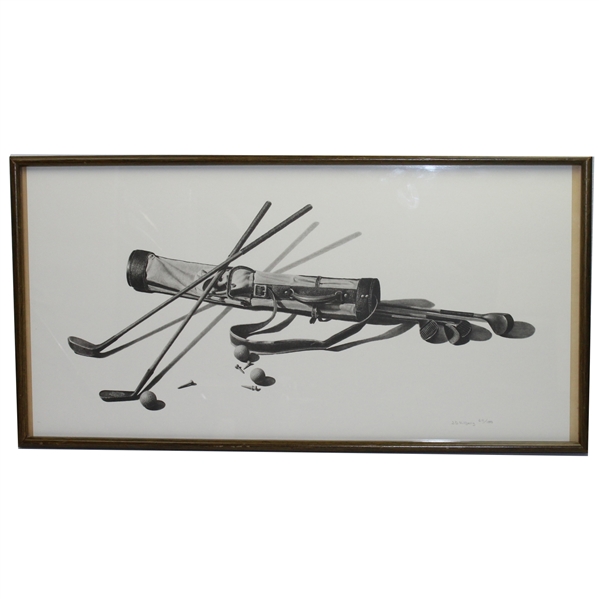 J.D. Hillberry Ltd Ed #611/1000 Pencil Sketch Print - Framed