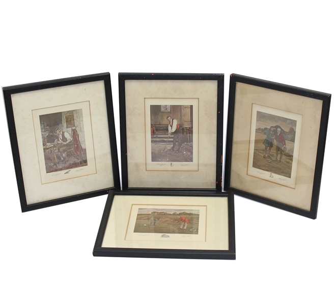 Lot of Four Walter D. Sadler Small Framed Prints