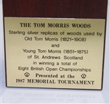 1987 Memorial Tournament Old Tom Morris & Young Tom Morris Display Gift w/Silver Clubs