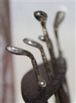 1987 Memorial Tournament Old Tom Morris & Young Tom Morris Display Gift w/Silver Clubs