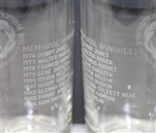 1984-1985 Muirfield Village Set of Four Sterling Cut Glasses with Wine Carafe