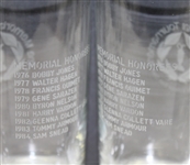 1984-1985 Muirfield Village Set of Four Sterling Cut Glasses with Wine Carafe