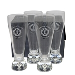 Undated Muirfield Village Set of Four 9" Sterling Cut Pilsner Glasses