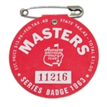 1963 Masters Tournament Badge - #11216