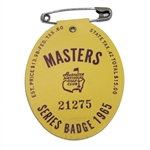 1965 Masters Tournament Badge - #21275