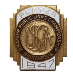 1947 USGA Amateur Public Links Contestant Badge #134