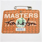 Tom Watson Signed 1977 Masters Badge #6312 JSA ALOA