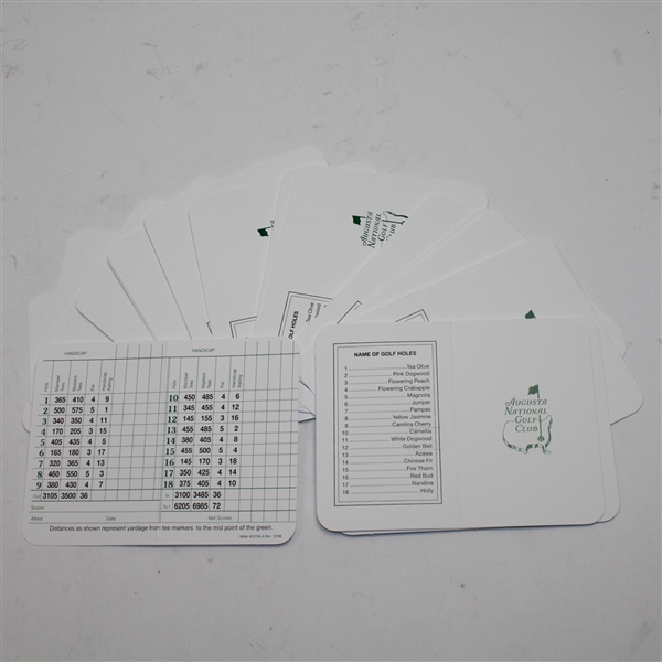 Lot of 25 Augusta National Golf Club Blank Scorecards