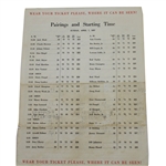1957 Masters Sunday Pairing Sheet - Doug Ford Winner
