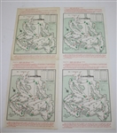 1970 Masters Thursday, Friday, Saturday, & Sunday Pairing Sheets - Billy Casper Winner