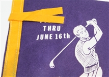 Vintage 1962 U.S Open Pennant - Oakmont - Nicklaus/Palmer