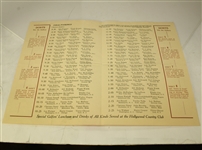 1936 First Annual Hollywood Open Golf Tournament Program