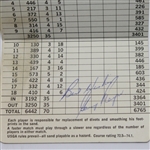 Pine Valley Scorecard Signed by Gary Player JSA COA