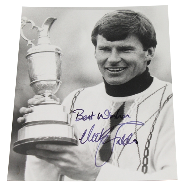 Nick Faldo Signed Black and White 8x10 Photo JSA COA