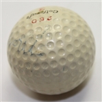 Dick Mayer 1957 US Open Winner @ Inverness Champ. Used Golf Ball-Gifted To Ralph Hutchison