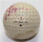 Ben Hogan 1948 US Open at Riviera CC Championship Used Spalding Dot Golf Ball-Gifted to Ralph Hutchison