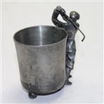 Post Swing Figural Male Golfer with Cup