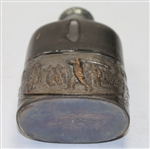 Vintage Leather Flask Depicting 'The Swing'
