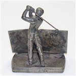 Business Card Holder with Figural Golfer