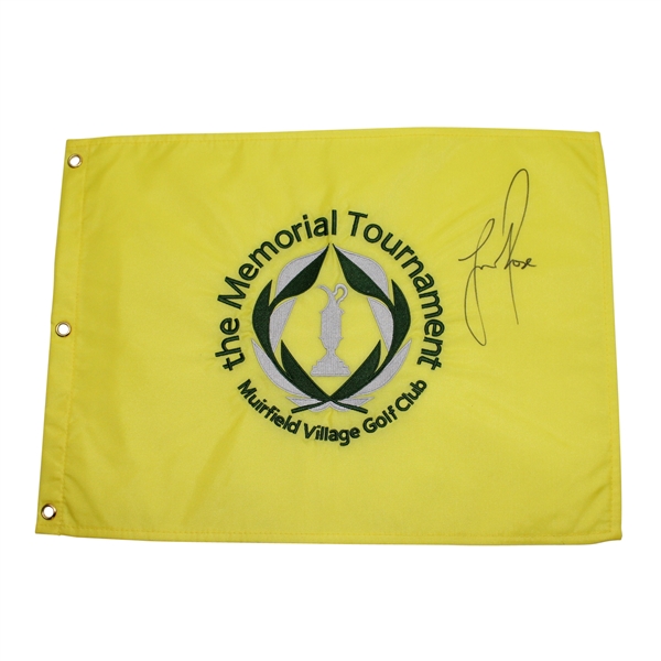 Justin Rose Signed Undated Memorial Embroidered Flag JSA ALOA